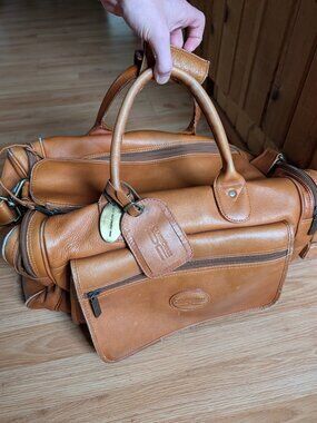 Tan Leather travel bag